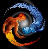 Twinflame yin yang male and female forces intertwined
